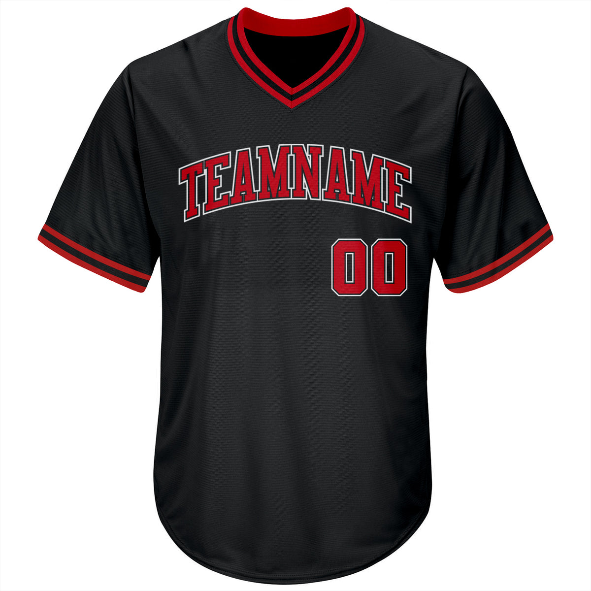 Creat Team Baseball Authentic White Red Jersey Black – FansIdeas