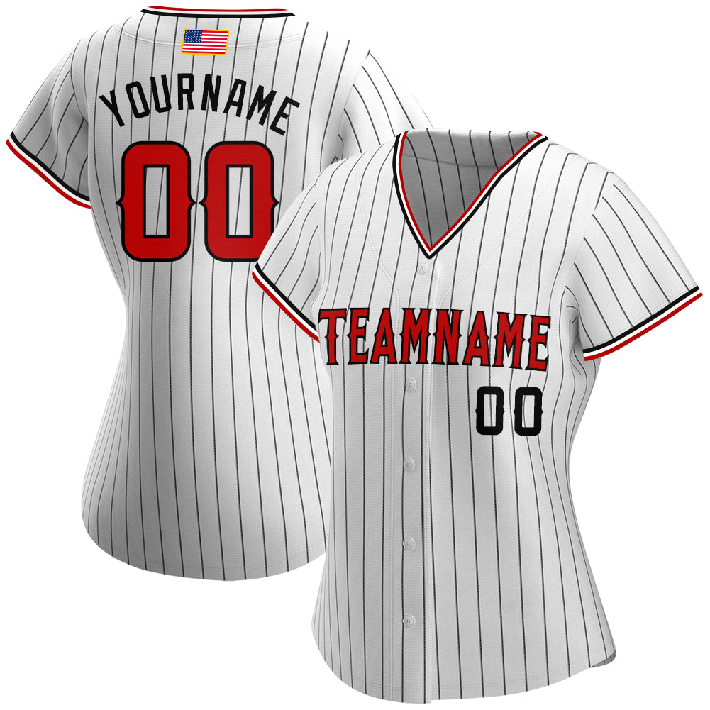 Custom Name Black White Pinstripe Crimson Cream Raglan Sleeves Baseball  Jerseys Shirt - Freedomdesign