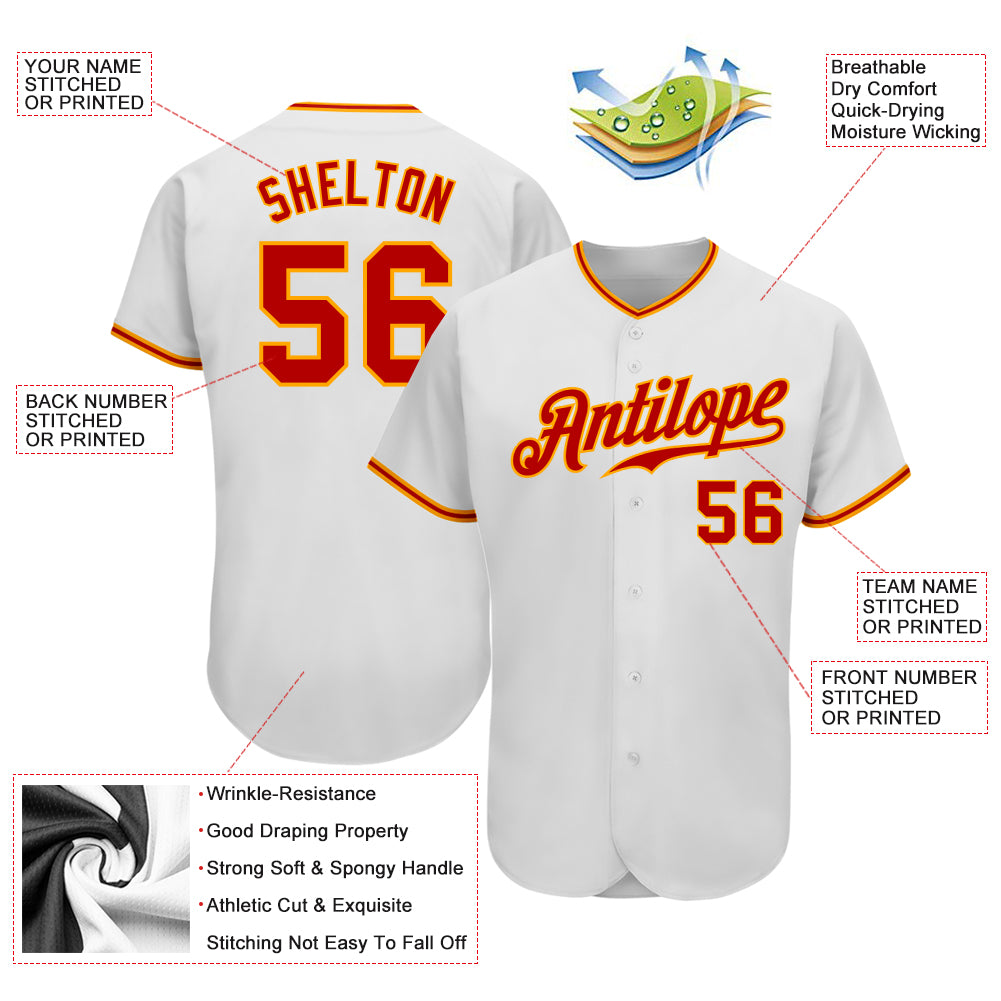 Custom Baseball Jersey Orange Brown-White Authentic Men's Size:XL