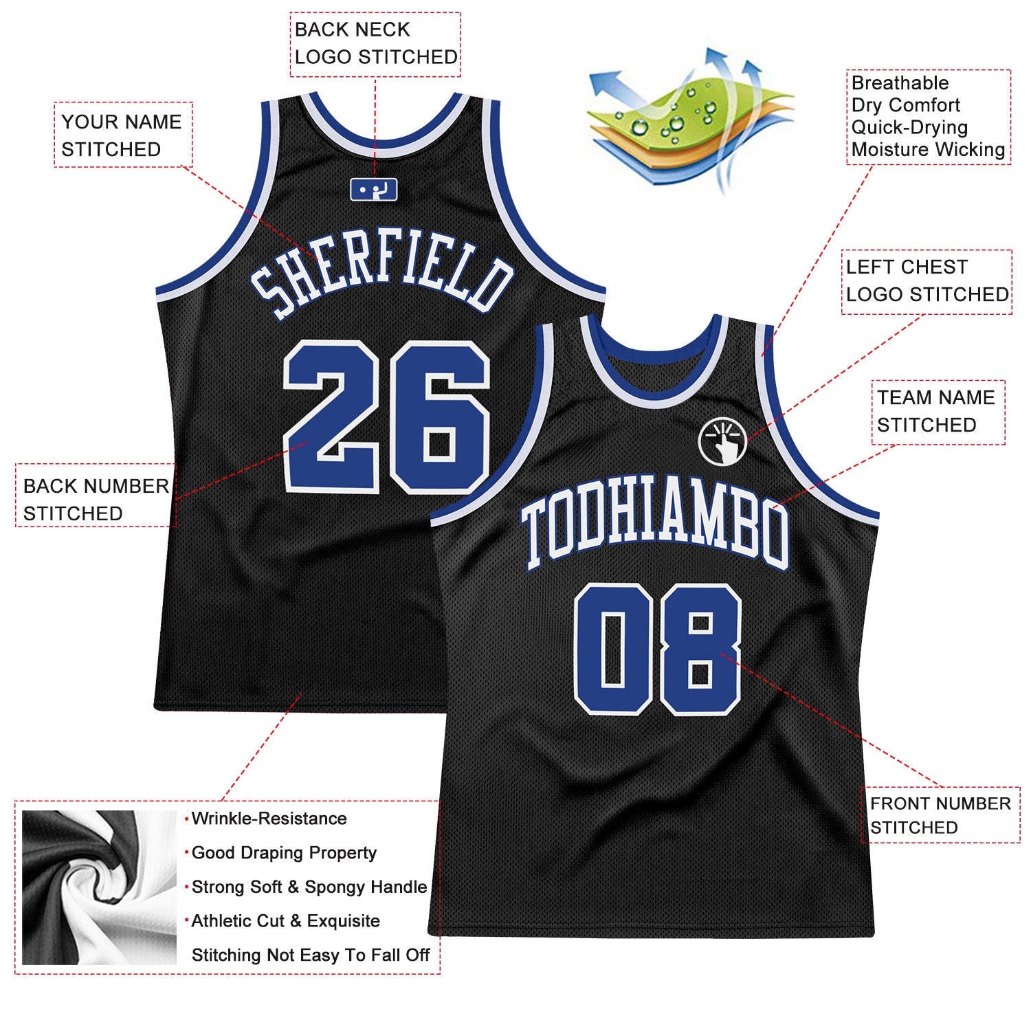  Custom Name Team Name Number Cream Black-Blue Authentic  Throwback Active Basketball Jersey Sleeveless Basketball Tee Shirts,  Personalized Customized Uniform Basketball Jersey. : Clothing, Shoes &  Jewelry