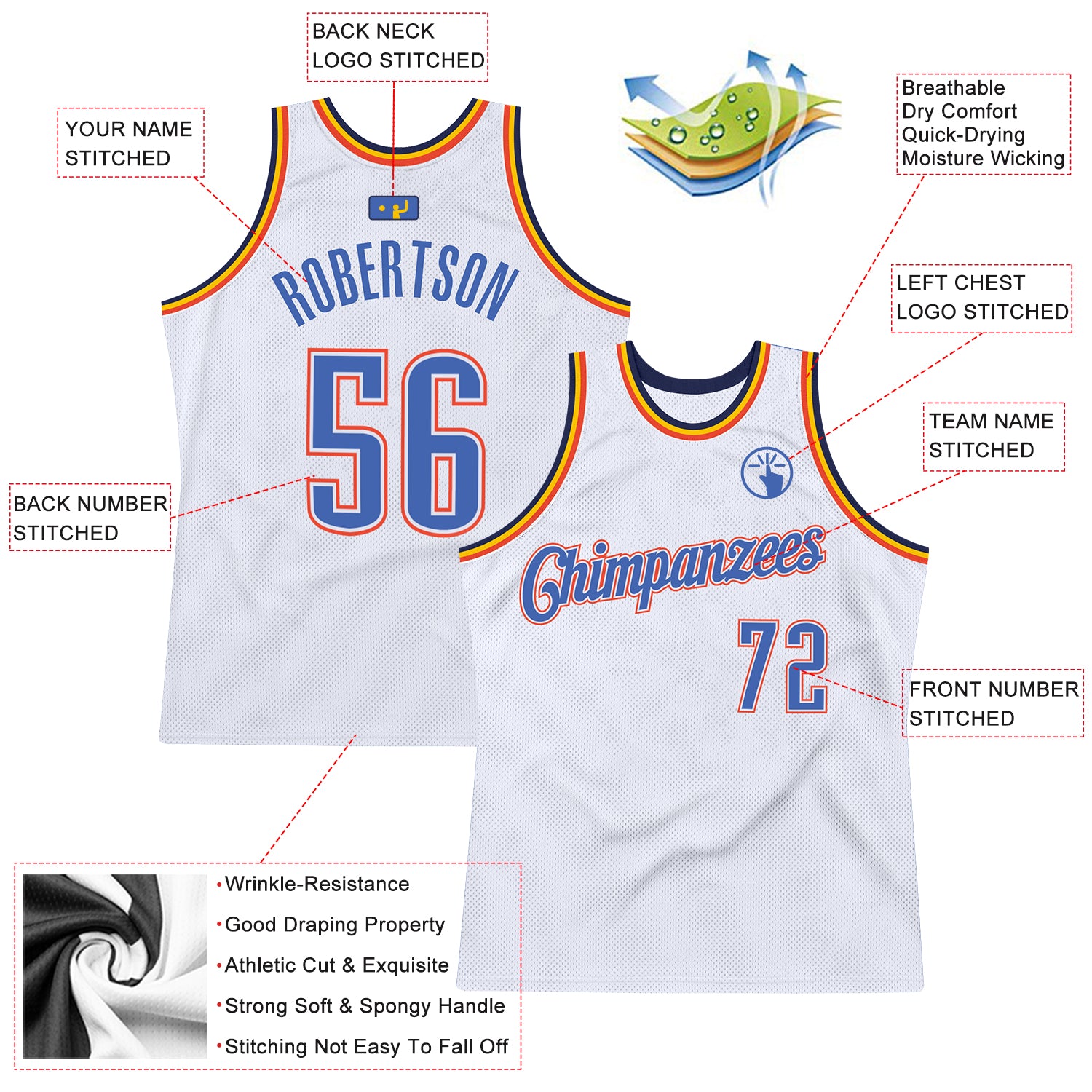 Custom Orange Light Blue-White Authentic Throwback Basketball Jersey Fast  Shipping – FiitgCustom