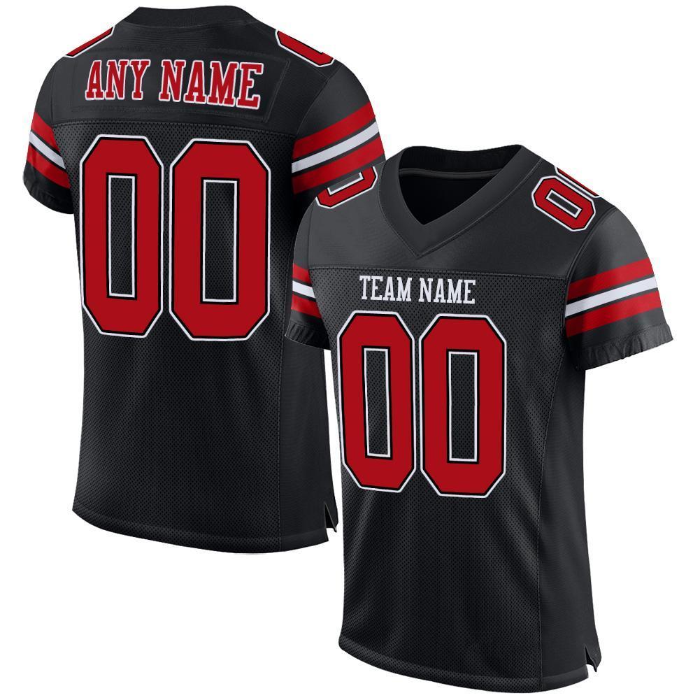 Cheap Custom White Red-Black Mesh Split Fashion Football Jersey Free  Shipping – CustomJerseysPro