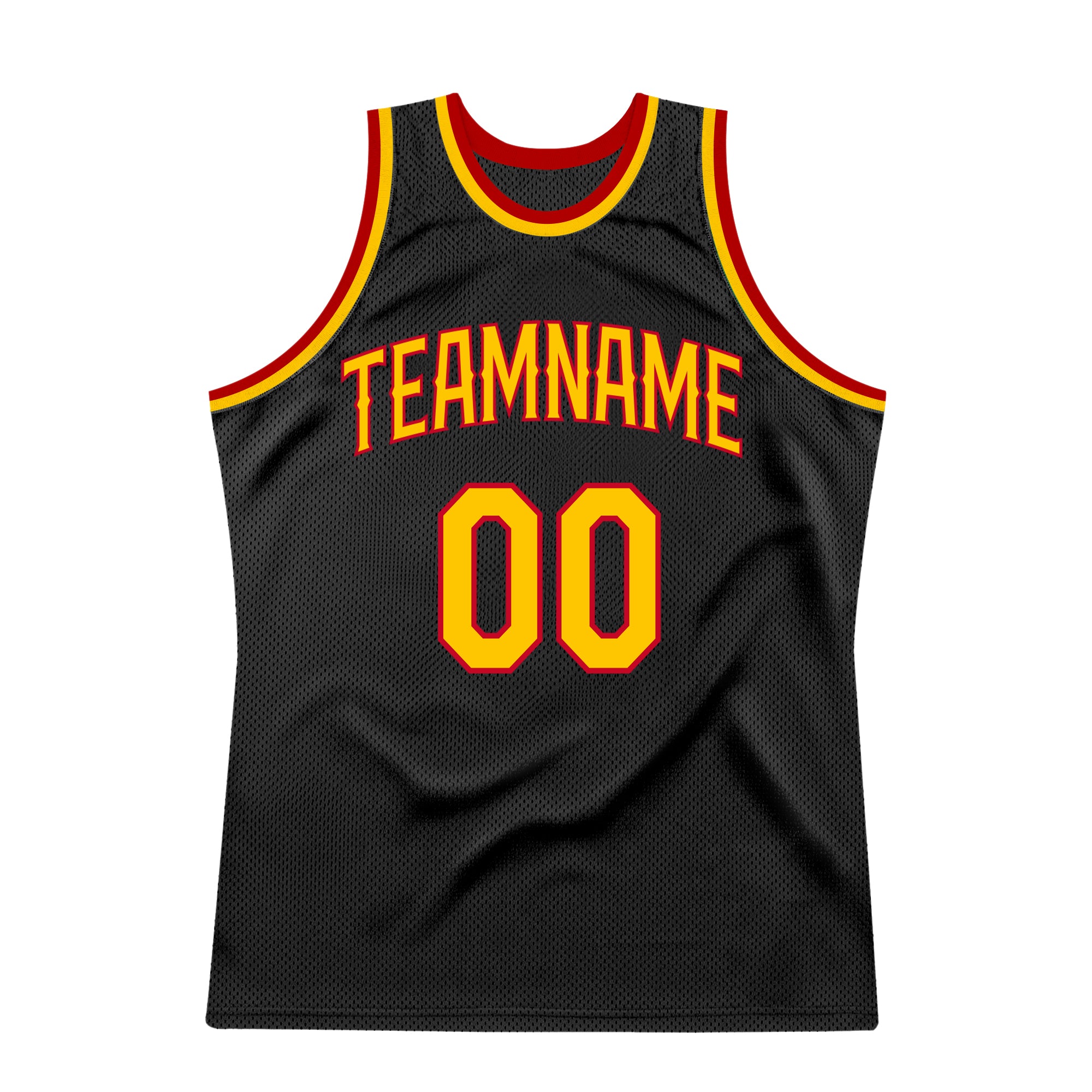 Cheap Custom Gold Black-Red Authentic Throwback Basketball Jersey Free  Shipping – CustomJerseysPro