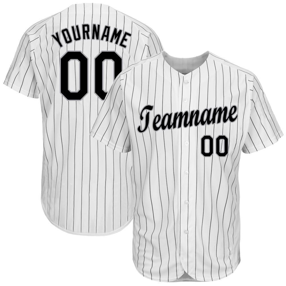 Men Can Customize baseball jerseys Outdoor sportswear White stripes black  Hip-hop Street culture Fashion Baseball Jersey 2024