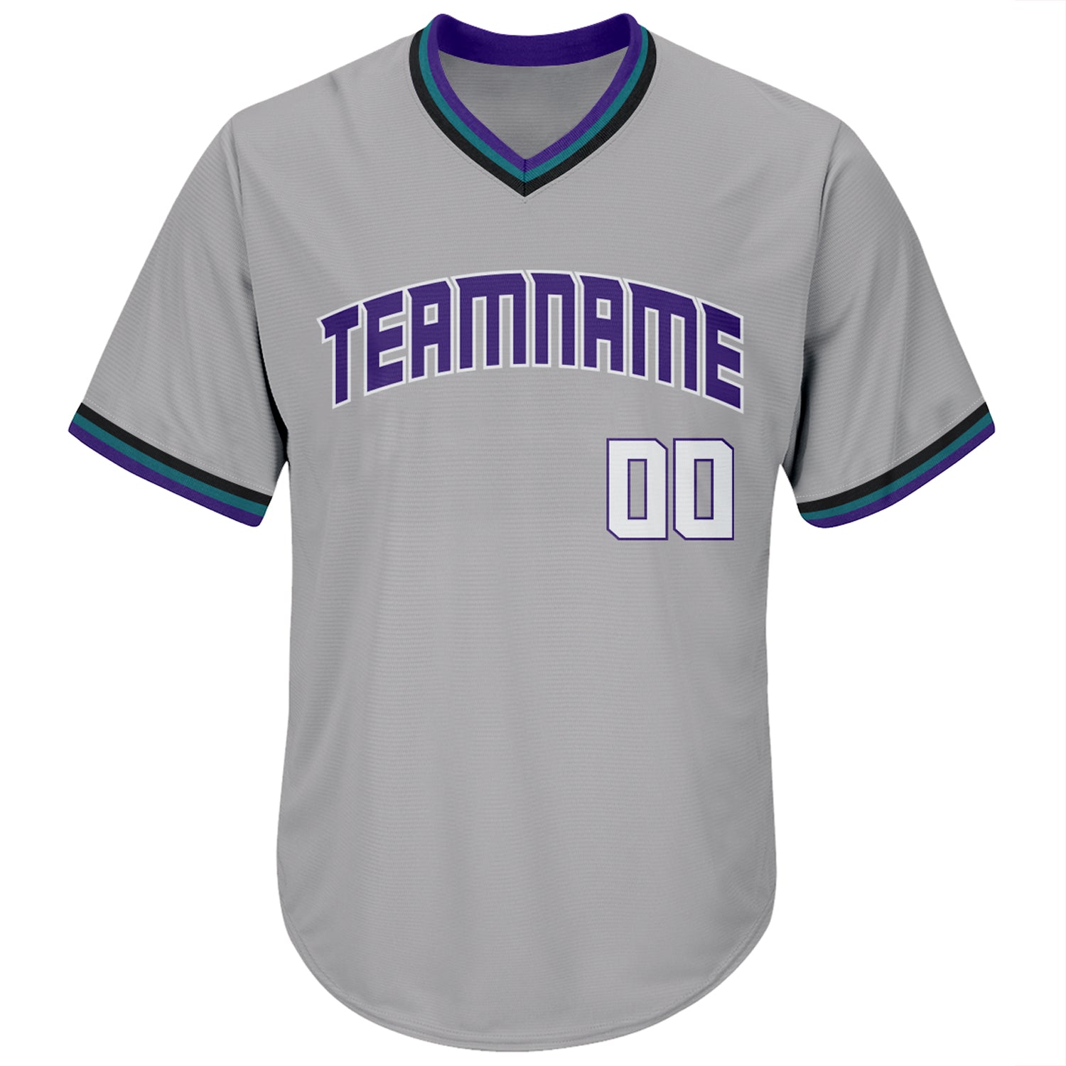 Custom Purple Baseball Jersey White-Black Authentic - FansIdea