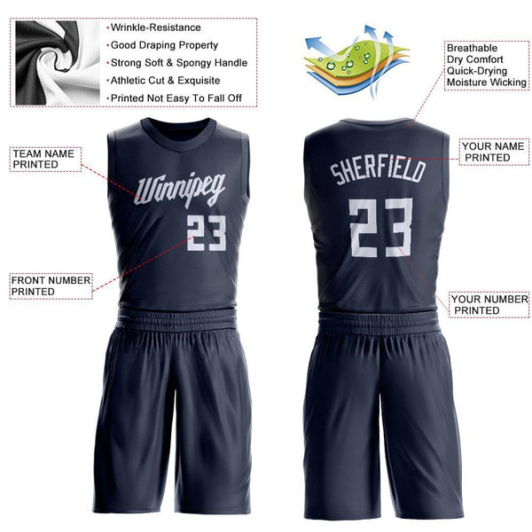 FANSIDEA Custom Basketball Jersey Neon Green Navy Round Neck Sublimation Basketball Suit Jersey Men's Size:M