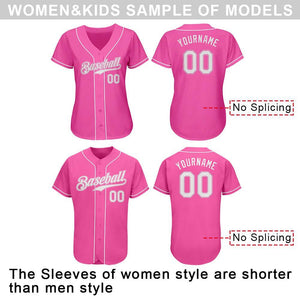 Custom Pink Authentic Baseball Jersey