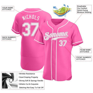 Custom Pink Authentic Baseball Jersey