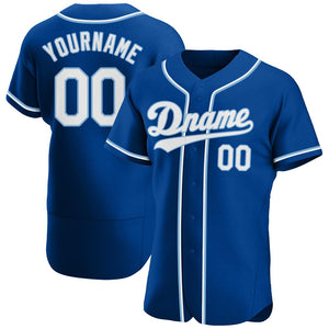 Custom Royal White-Light Blue Authentic Baseball Jersey