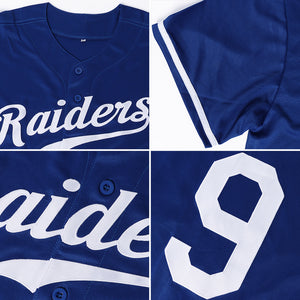 Custom Royal White-Red Authentic Baseball Jersey