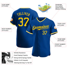 Load image into Gallery viewer, Custom Royal Gold-White Authentic Baseball Jersey
