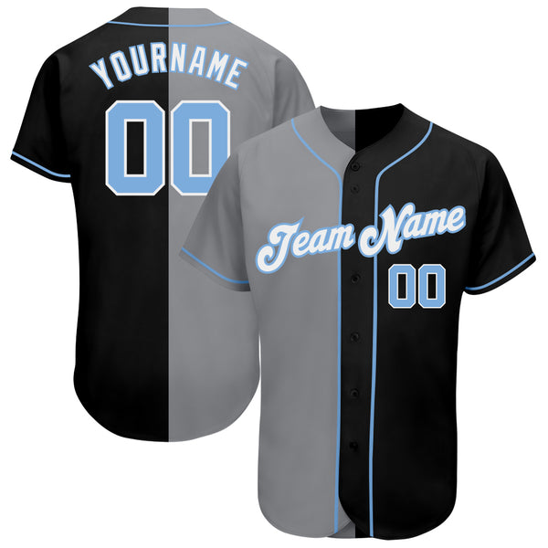 Custom Sky Blue Baseball Jersey White Authentic - FansIdea