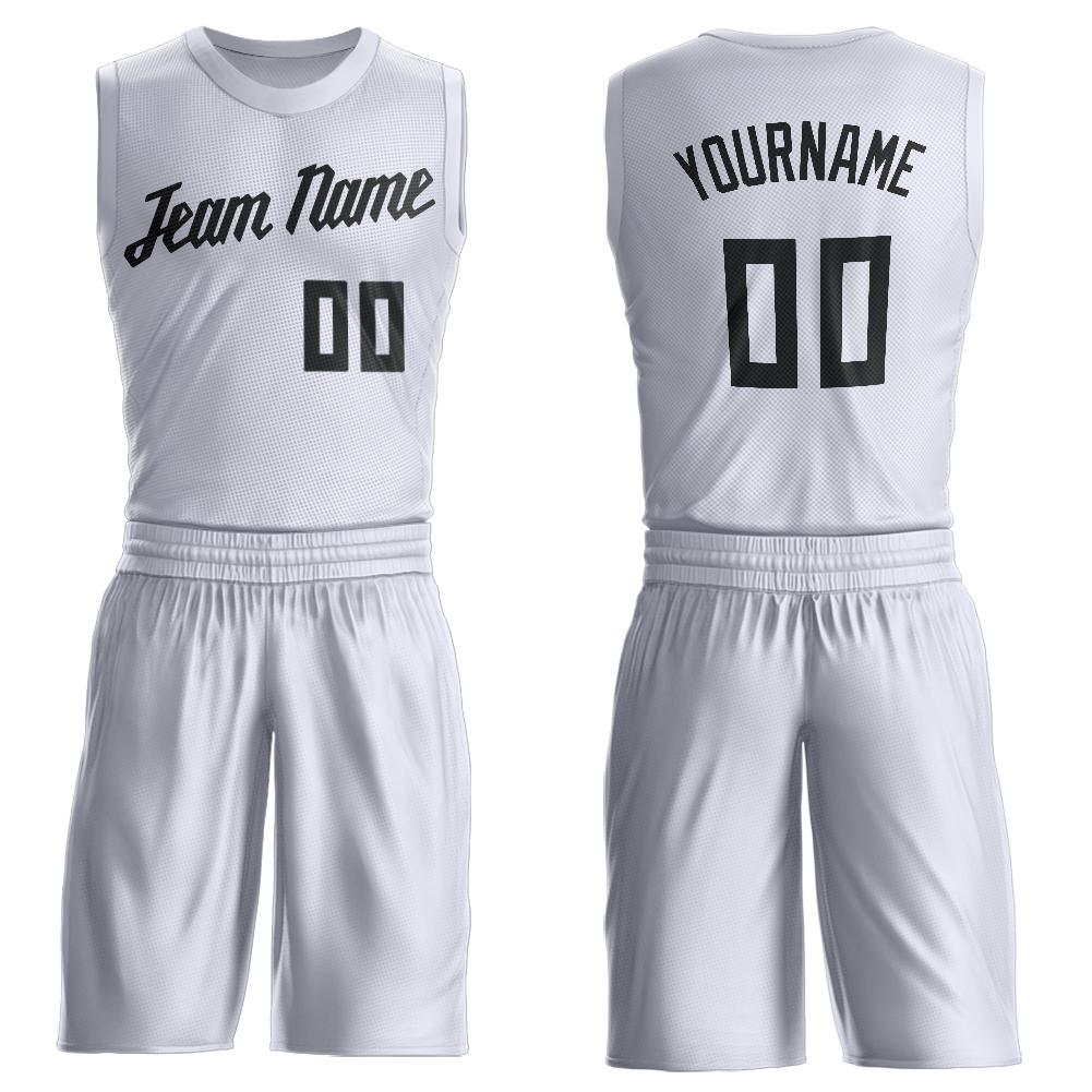 Custom Gray Black Round Neck Suit Basketball Jersey – CustomJerseysPro