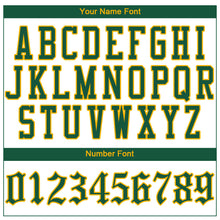 Load image into Gallery viewer, Custom White Kelly Green Strip Kelly Green-Gold Authentic Baseball Jersey
