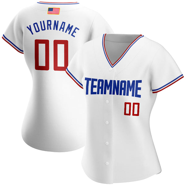 Custom White White-Red 3D American Flag Authentic Baseball Jersey in 2023